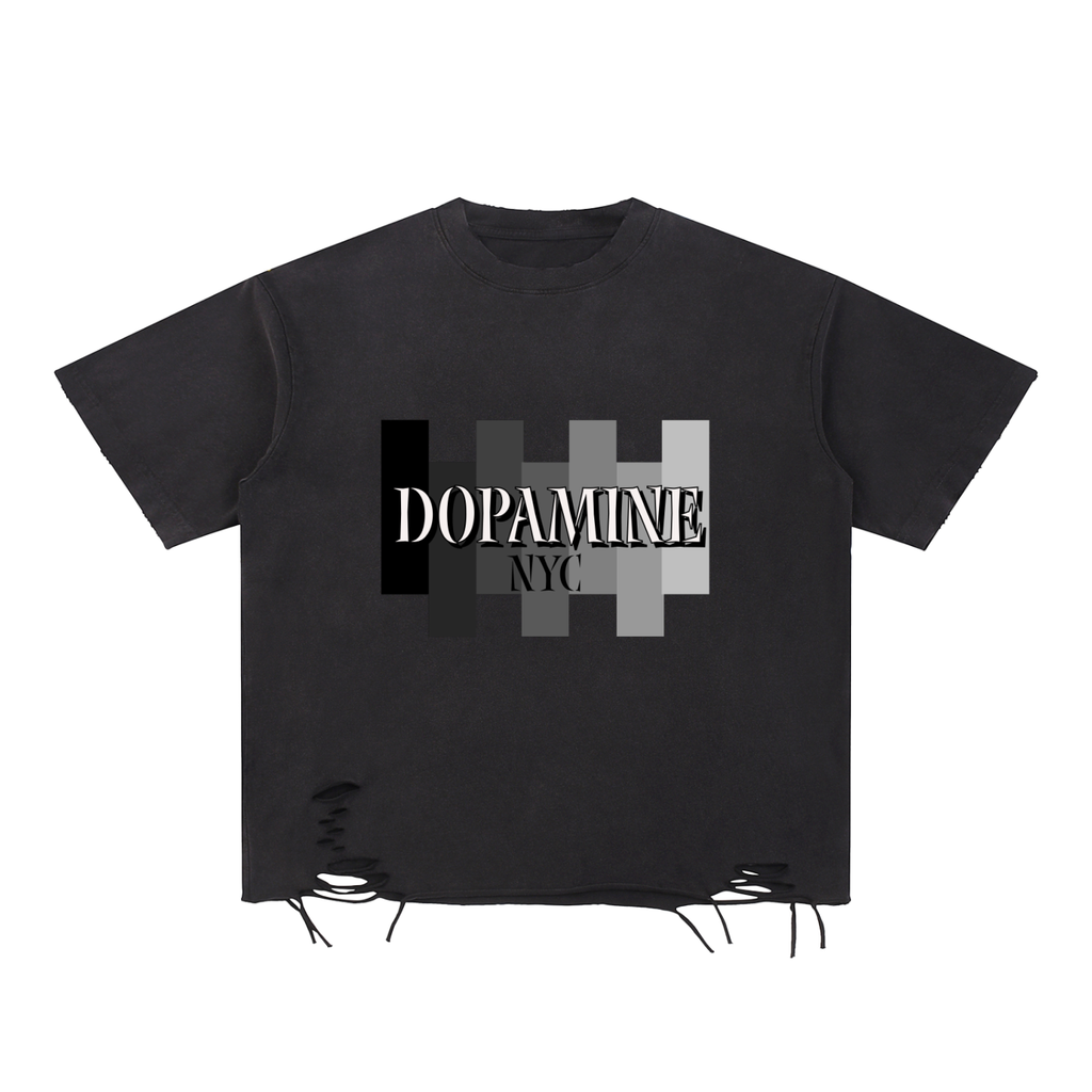 Snow Washed Raw-Hem T-Shirt