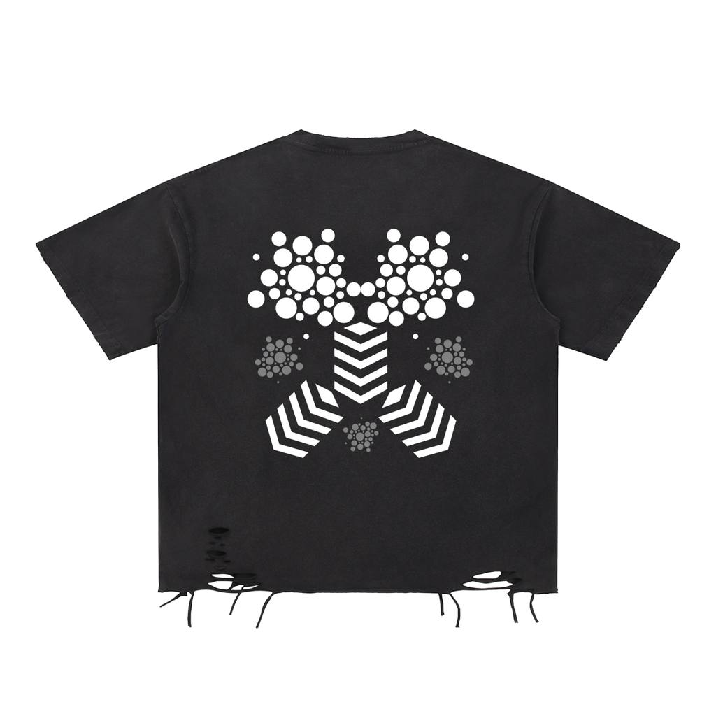 Snow Washed Raw-Hem T-Shirt