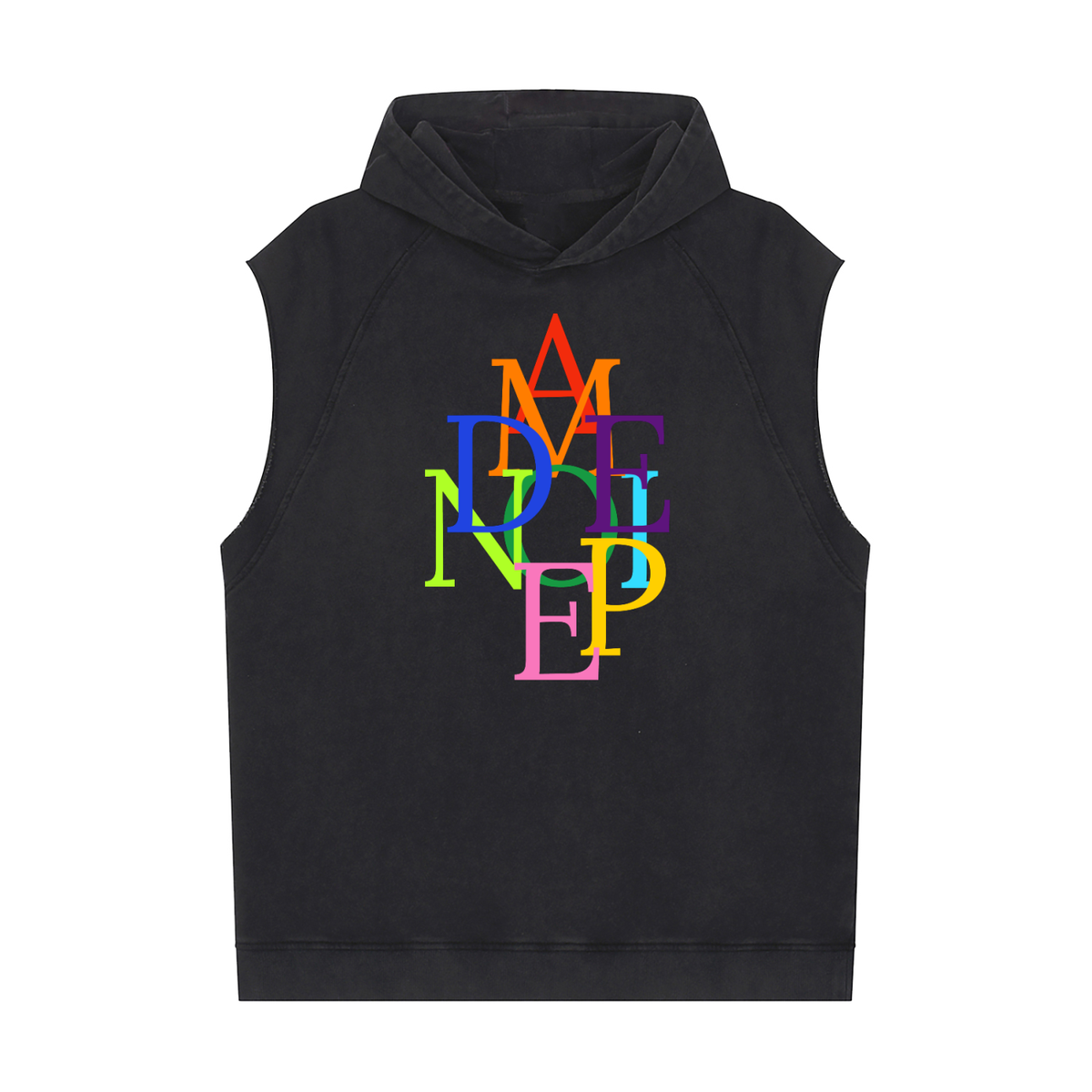 Snow Washed Sleeveless Hoodie
